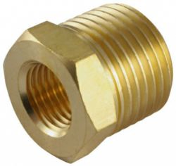 BRASS HEXAGON BUSH 1/2 X 1/4