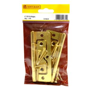 FLUSH HINGE BRASSED 100mm PAIR
