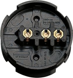 JUNCTION BOX 3 WAY 30 AMP 89MM DIAMETER (3.5″) BROWN