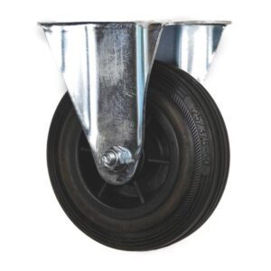 CASTOR WHEEL FIXED METAL RIM 125MM