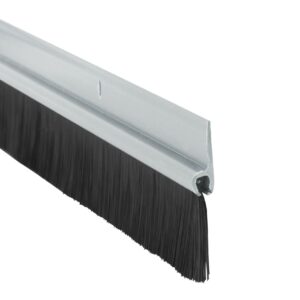 Warmseal Brush Threshold Strip, Polished Aluminium, 914mm