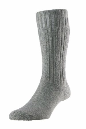 MERINO BOOT SOCK GREY MARL 4-7    HJ213