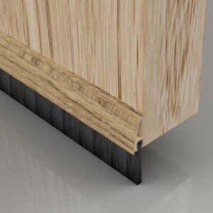 Warmseal Brush Threshold Strip, Light Oak Effect, 838mm