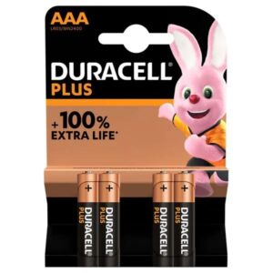 Duracell AAA Batteries Plus Power PK4