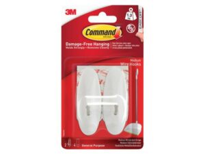 3M Command Medium Wire Hooks x2