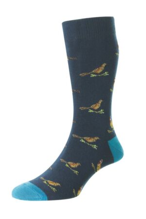 PHEASANT GROUSE SOCK HJ31 6-11 NAVY