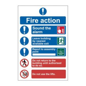 Fire Action Procedure – PVC 200 x 300mm