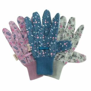 Flowerfield Cotton Gardening Gloves x 3