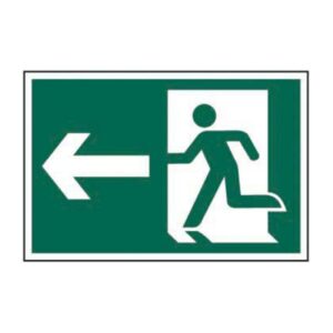 Running man arrow left – PVC (300 x 200mm)
