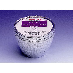 1044 FOIL PUDDING BASIN X4 1LB