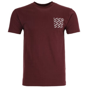 TUFFSTUFF LOGO T-SHIRT IN BURGUNDY SIZE 2XL