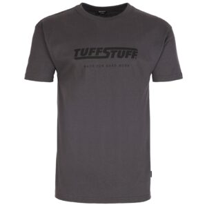 TUFFSTUFF LOGO T-SHIRT IN GREY SIZE 2XL