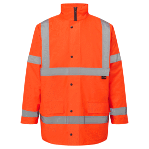 HI VIS MOTORWAY JACKET IN ORANGE SIZE L