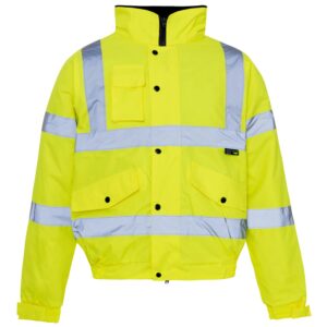 HI VIS BOMBER JACKET IN YELLOW SIZE M-2XL