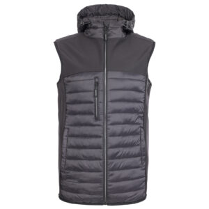 TUFFSTUFF HOWDEN HOODED BODYWARMER IN BLACK SIZE M-2XL