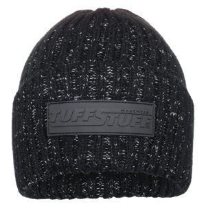 TUFFSTUFF LOGO KNIT BEANIE IN BLACK SIZE ONE SIZE