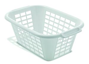 510610 RECT LAUNDRY BASKET WHITE