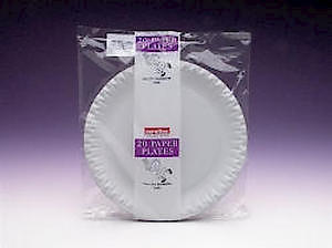 1402 PAPER PLATES WHITE 9IN X20