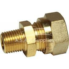 Straight Male Coupler, C x Mi (Taper) 15×3/8