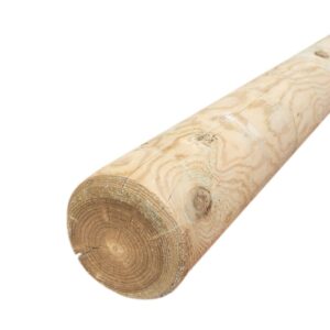 WOOD FENCE POST Round SMOOTH 2.5″ 5’6