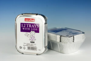 Caroline Foil Tray With Lid 12 Pack