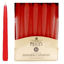 DINNER CANDLE 10″      RED