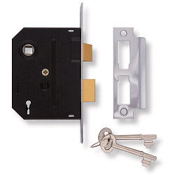 2295 2 Lever Mortice Sashlock Chrome Finish 63mm 2.5in Visi