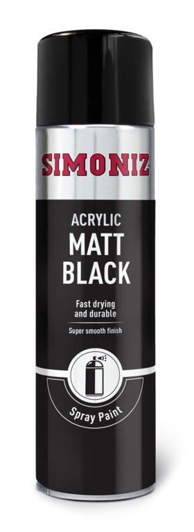 Simoniz Spray Paint – Matt Black (Aerosol) 500ml