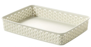 My Style Rattan Storage Tray Vintage White A4 216717