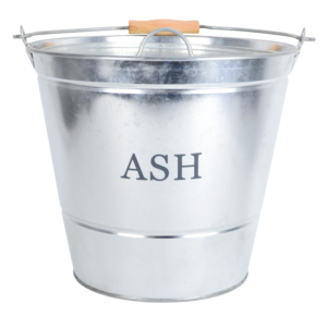 Ash Bucket With Lid Galvanised