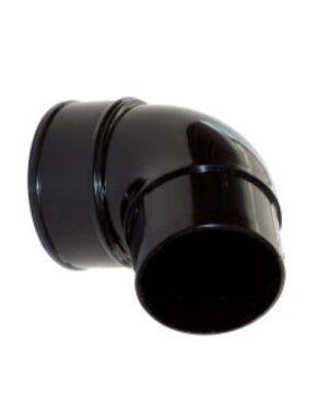 Pipelife Mini Flow Downpipe Offset Bend Black 50mm