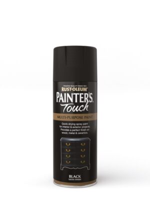 SPRAY PAINT SATIN BLACK P/TOUCH