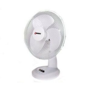White Oscillating Desk Fan 12 Inch