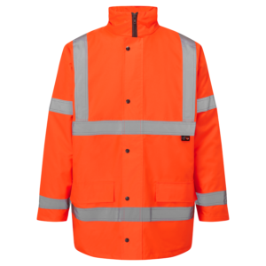 HI VIS MOTORWAY JACKET IN ORANGE SIZE L