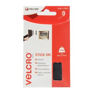 VELCRO-Â« Brand Stick On Tape 20mm x 50cm Black