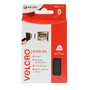 VELCRO-Â« Brand Stick On Tape 20mm x 50cm Black