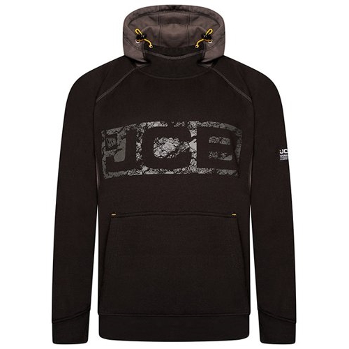 JCB BLACK & GREY HORTON HOODIE (S-XXL