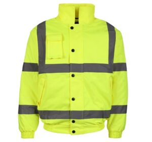 HI VIS BOMBER JACKET IN YELLOW SIZE M-2XL