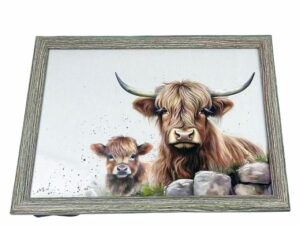 LAP TRAY HIGHLAND COW