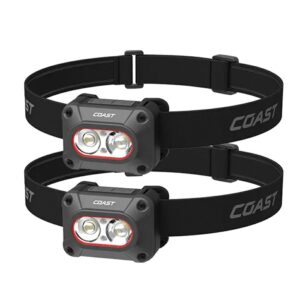 Coast FLX10R 1000 Lumen Head Torch Twin Pack