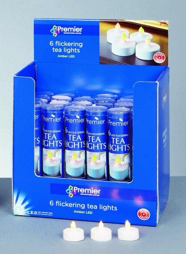 FLICKER LED TEALIGHTS X6
