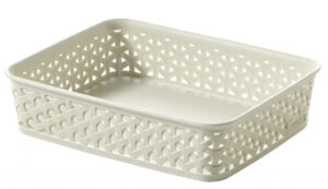 My Style Rattan Storage Tray Vintage White A5 216718