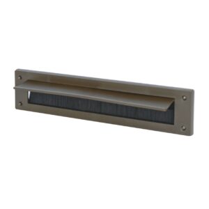 Warmseal Letterbox Draught Excluder With Flap, Brown, 43mm x 275mm Opening