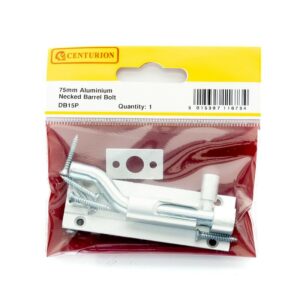 Necked Barrel Bolts, Aluminium, 25mm x 75mm