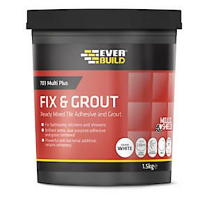 Everbuild Fix & Grout Tile Adhesive White (1.5kg)