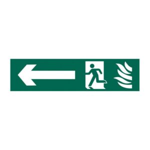 SIGN – FIRE EXIT RUNNING MAN ARROW LEFT