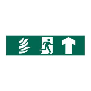 SIGN – FIRE EXIT RUNNING MAN ARROW UP