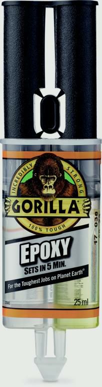 Gorilla 5 Min 2-Part Epoxy Syringe 25ml