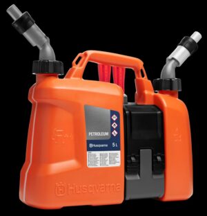 HUSQVARNA FUEL & CHAIN OIL CAN,COMBI 5 LITRE FUEL + 2.5 LITRE OIL CAN. UN APPROVED. PART NUMBER – (580 75 42-01)