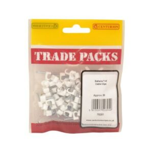Bellwire T+E White Cable Clip Trade Packs (pack of 80)